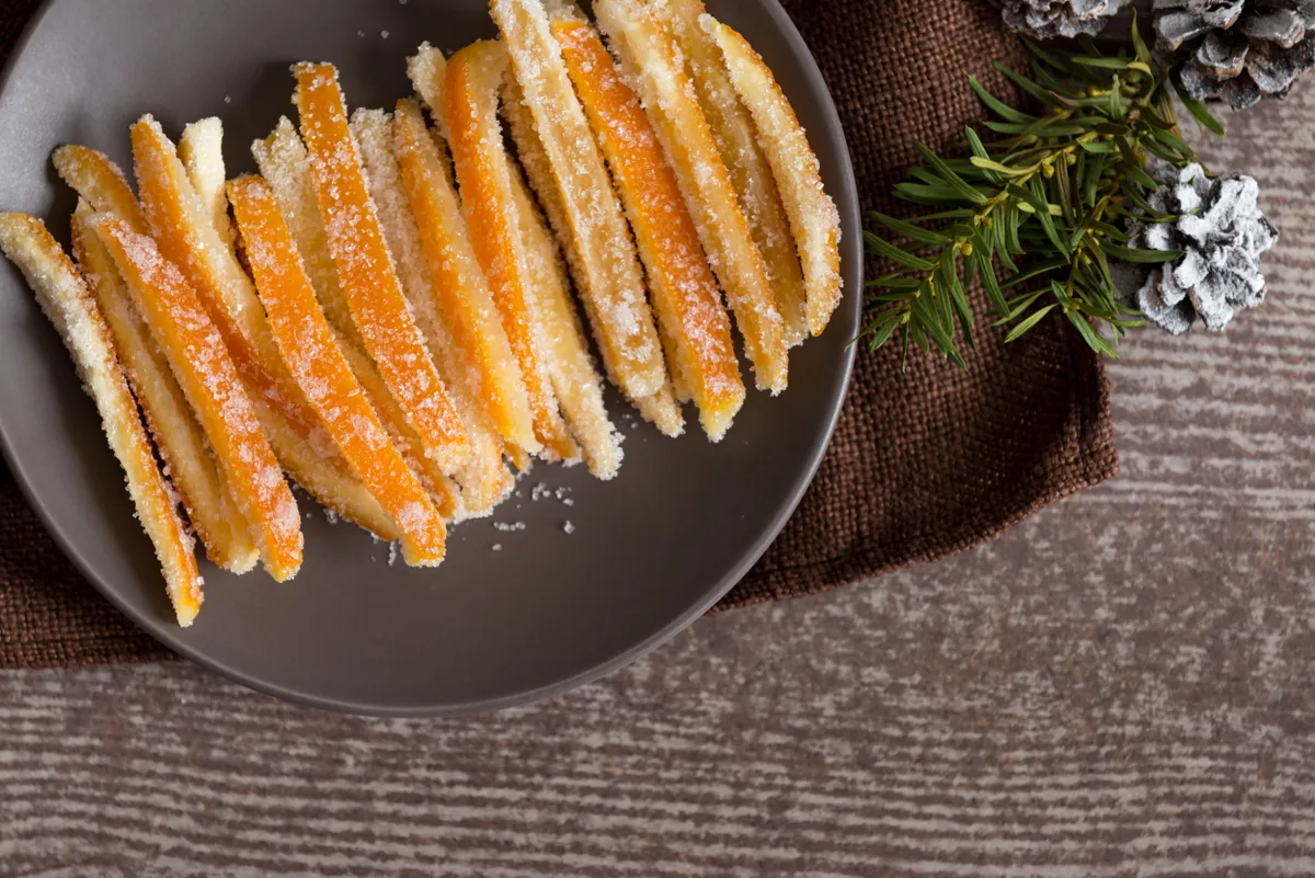 Candied,Orange,Peel,In,Sugar,Is,A,Favorite,Christmas,Treat