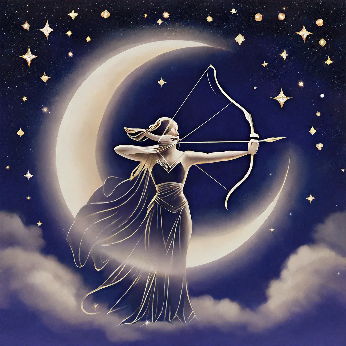 Újhold a Nyilasban An,Etereal,Zodiac,Image,For,The,New,Moon,In,Sagittarius