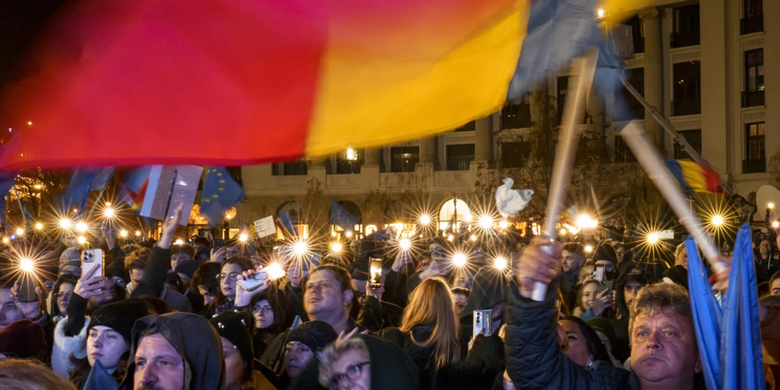 Tüntetők vonultak az utcára Bukarestben