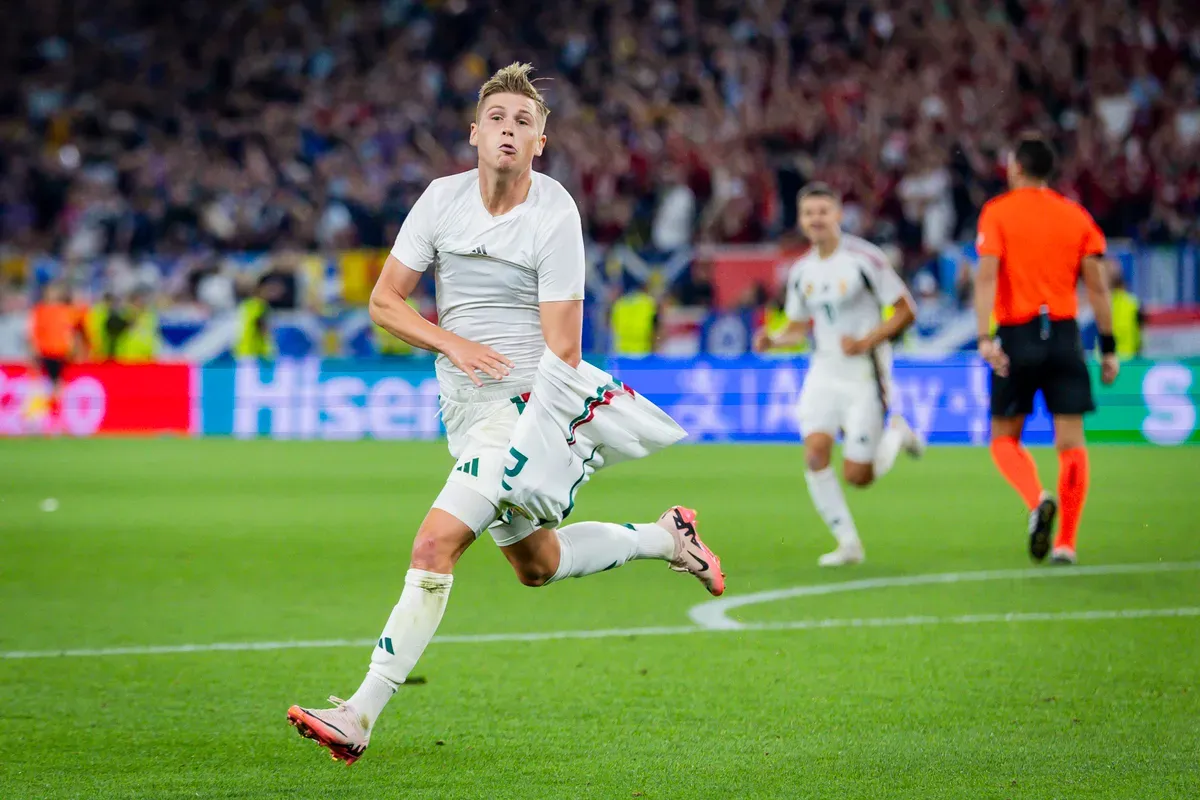 Csoboth Kevin szerezte a magyar fociválogatott utolsó Eb-gólját Fotó: Koncz Márton