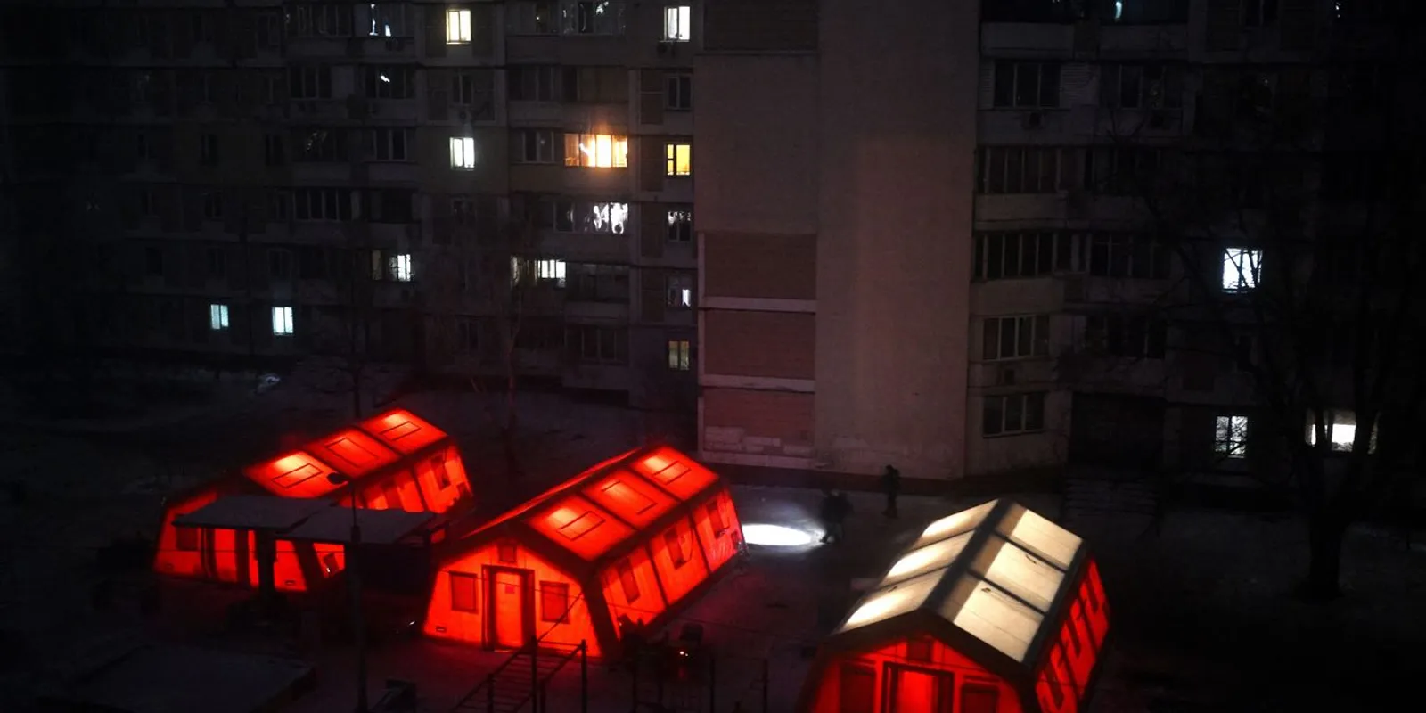 Kijevben melegedősátrakat állítottak fel