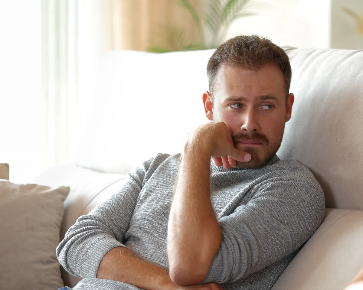 Worried,Man,Being,Ignored,By,His,Partner,Who,Is,Chatting