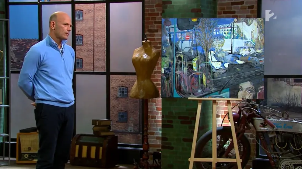 A Kincsvadászok eladója saját kortárs festményével érkezett.