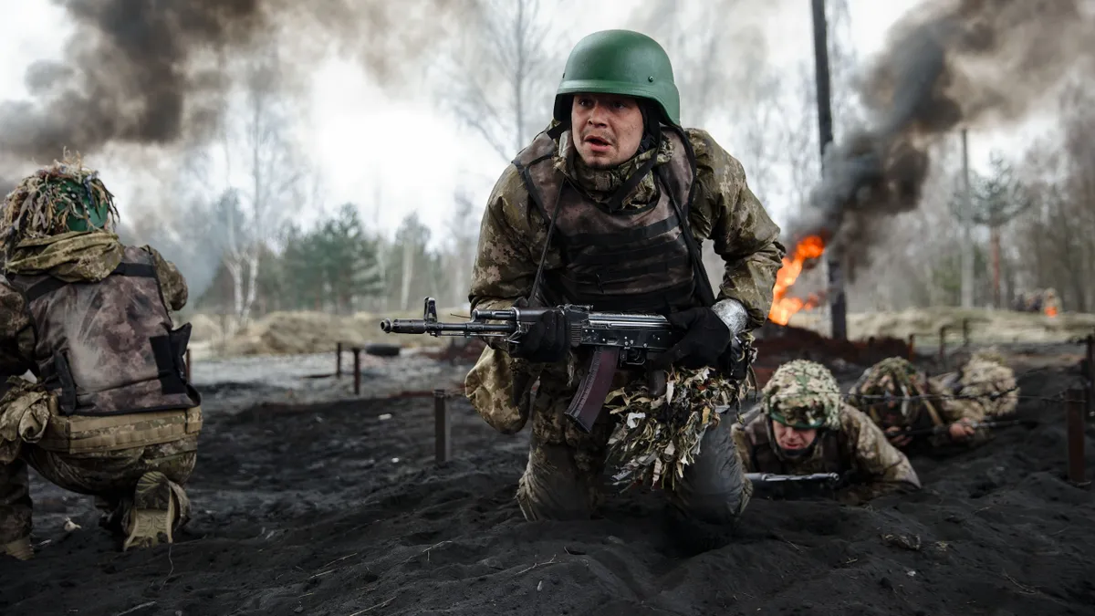 Ukraine,March,22,,2023,Ukrainian,Military,Practice,Assault,Tactics,At