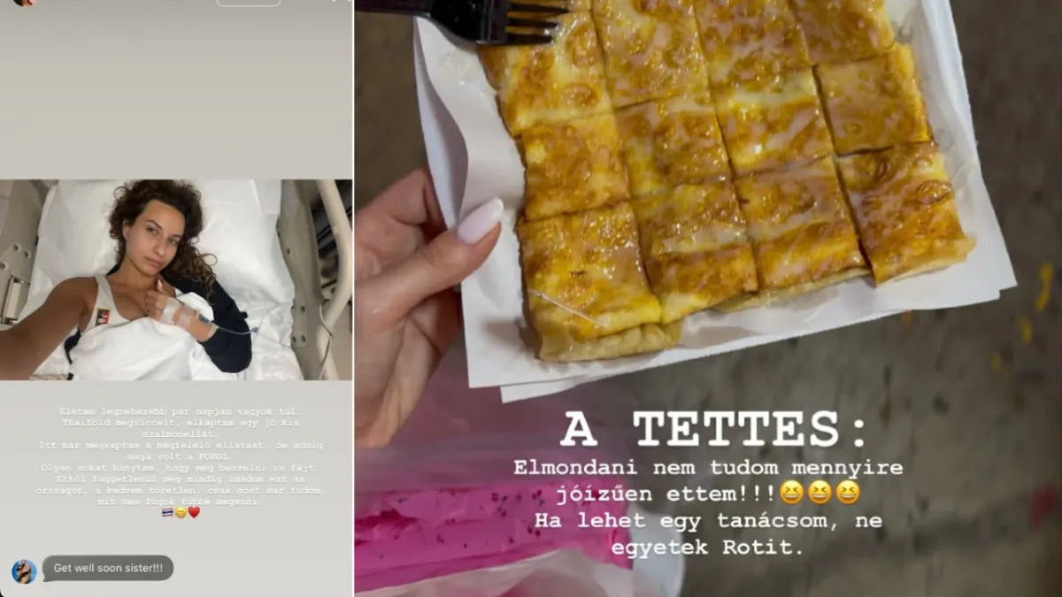 Dárdai Blanka Szalmonella fertőzést kapott Thaiföldön.
