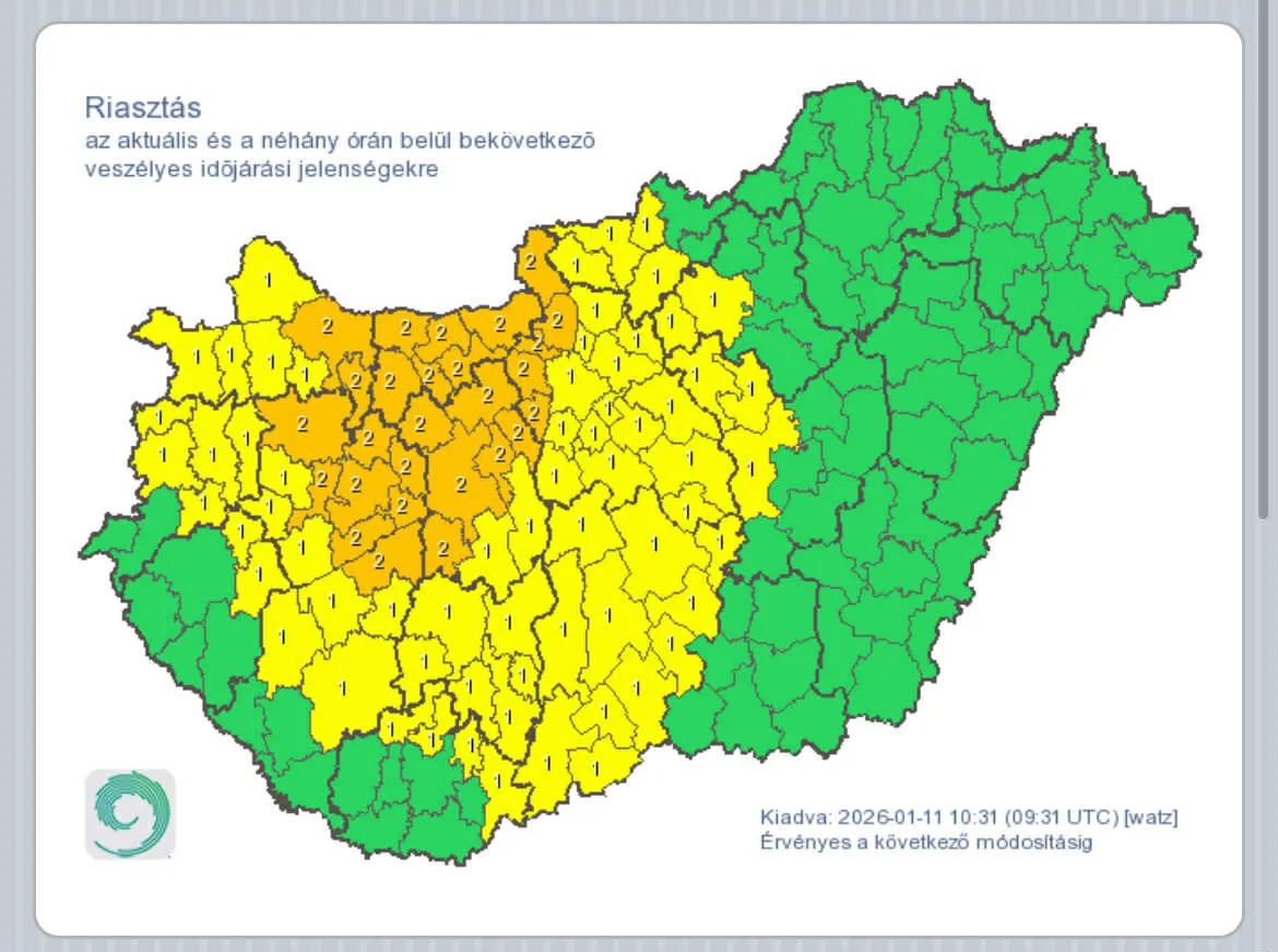Hófúvás veszélye miatt adott ki riasztást a meteorológiai szolgálat