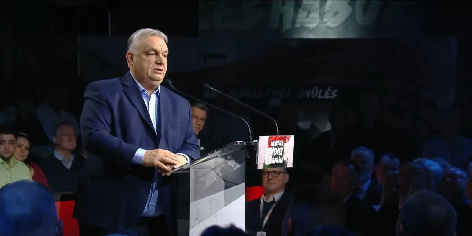 Orbán Viktor videót tett közzé a Háborúellenes Gyűlésről
