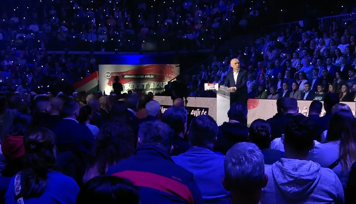 Szita Károly, Kaposvár polgármestere Háborúellenes gyűlésen