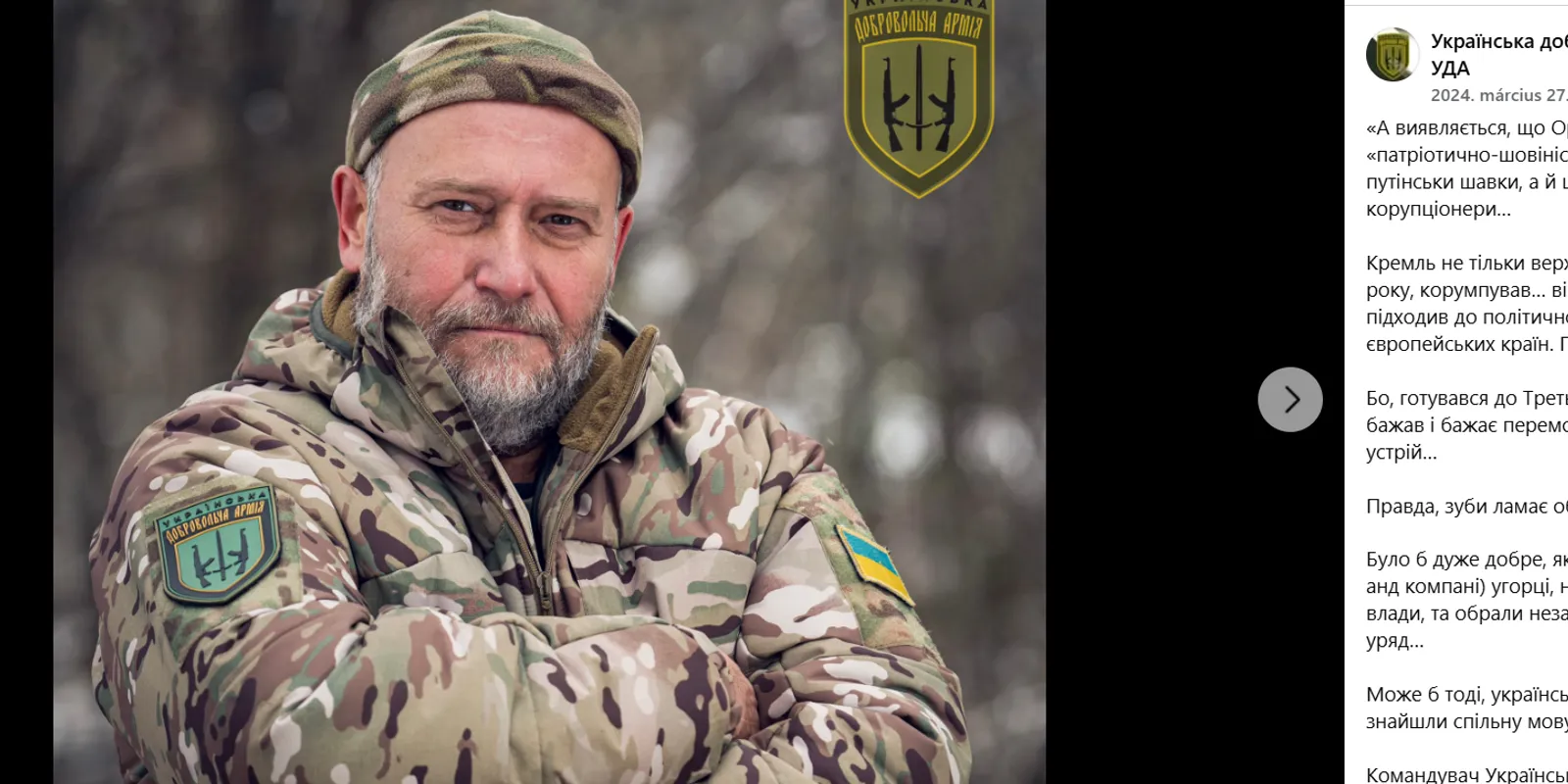 Halállal fenyegeti  Orbán Viktort az egyik ukrán parancsnok