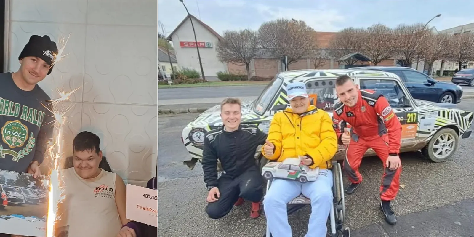 Rallisokkal ünnepelte születésnapját a súlyos beteg Bence