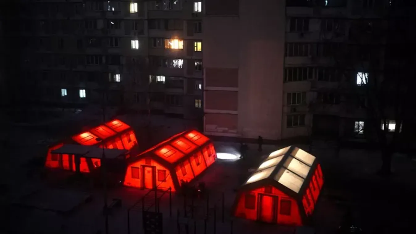 Kijevben melegedősátrakat állítottak fel