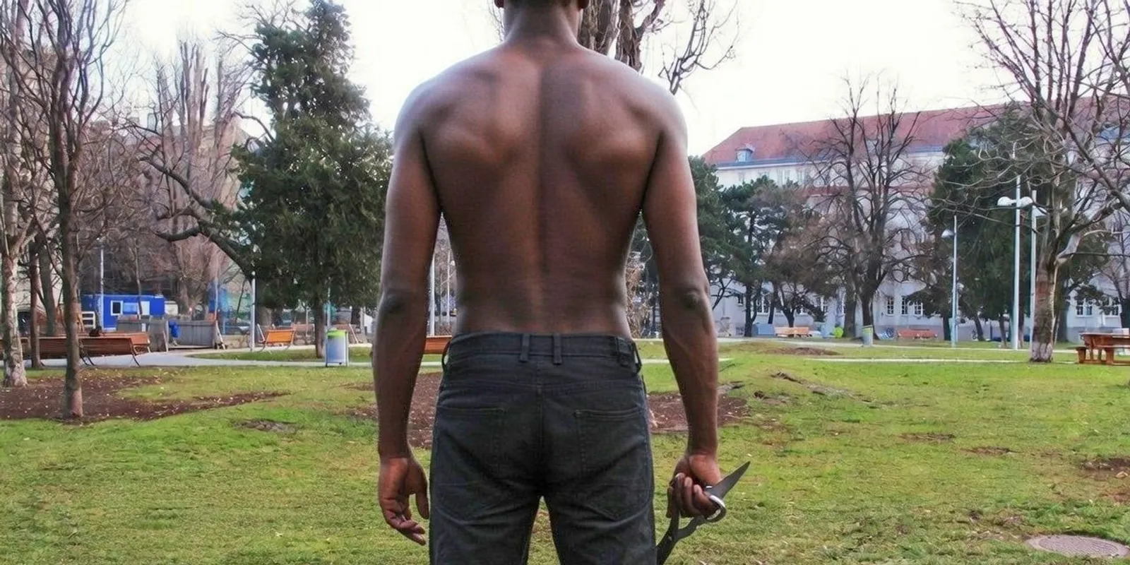 Meztelen migráns késelt meg többeket egy bécsi parkban