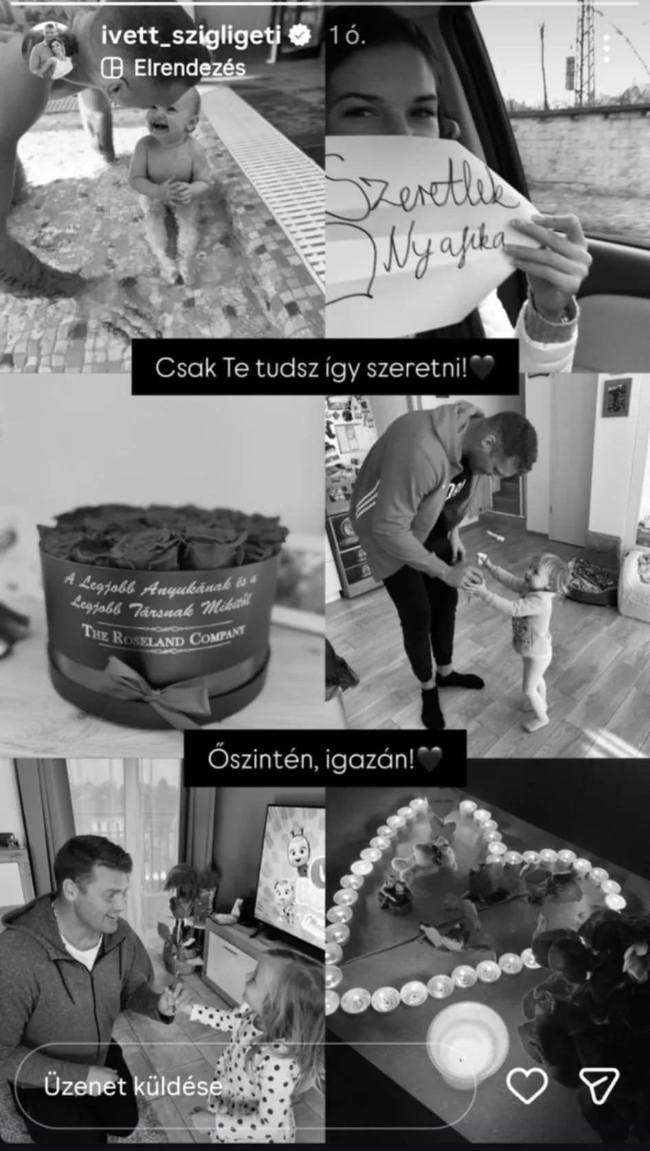 Szigligeti Ivett gyakran posztol Dudás Mikiről.