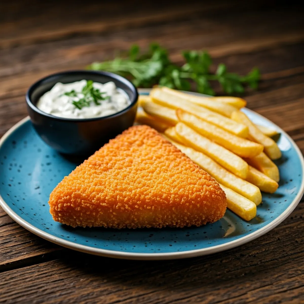 Rántott sajt, Háromszöhg,Alaku,Rántott,Sajt,,Hasábburgonyával,Tartármártással