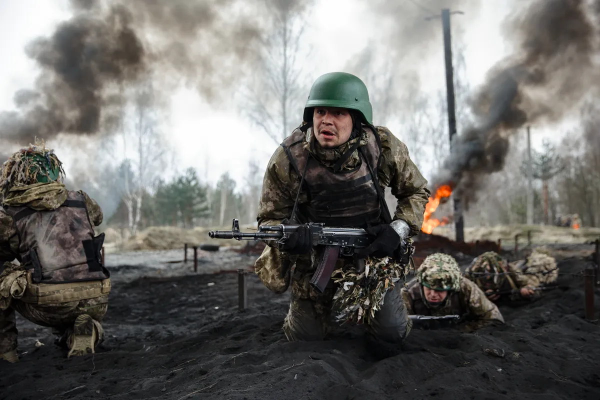 Ukraine,March,22,,2023,Ukrainian,Military,Practice,Assault,Tactics,At