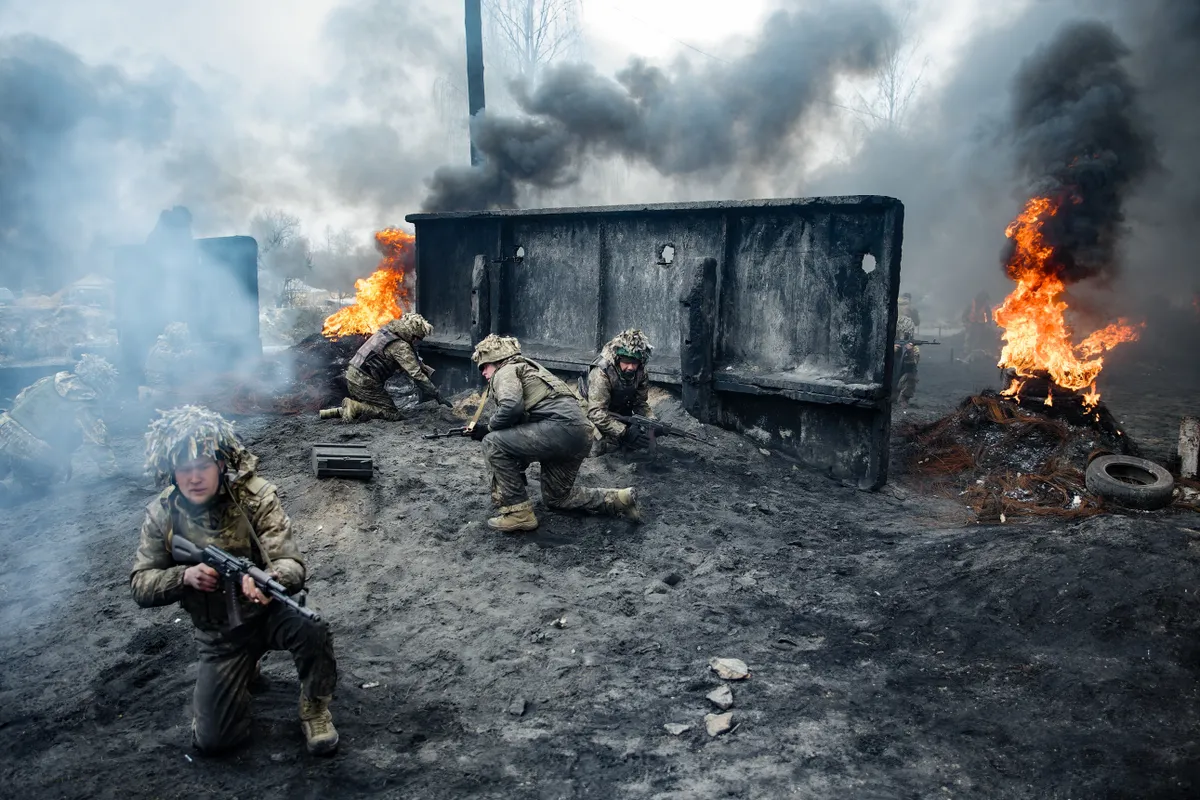 Ukraine,March,22,,2023,Ukrainian,Military,Practice,Assault,Tactics,At
