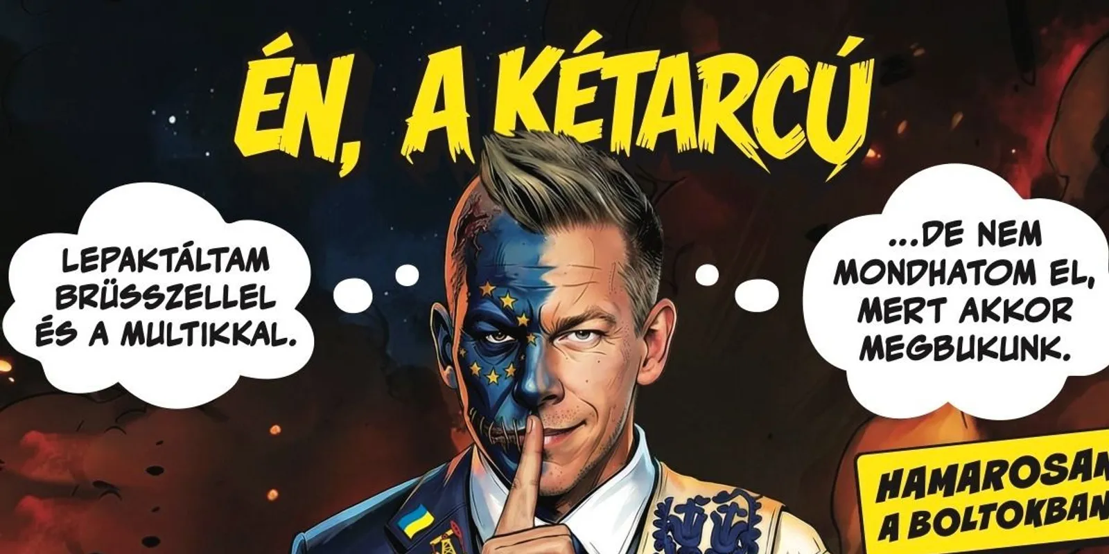 "ÉN, A KÉTARCÚ" néven képregény indul Magyar Péterről!