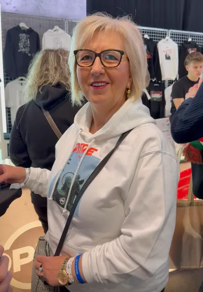 Kecskés Ilona a szombathelyi Háborúellenes Gyűlésen