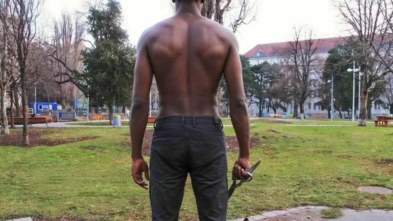 Meztelen migráns késelt meg többeket egy bécsi parkban