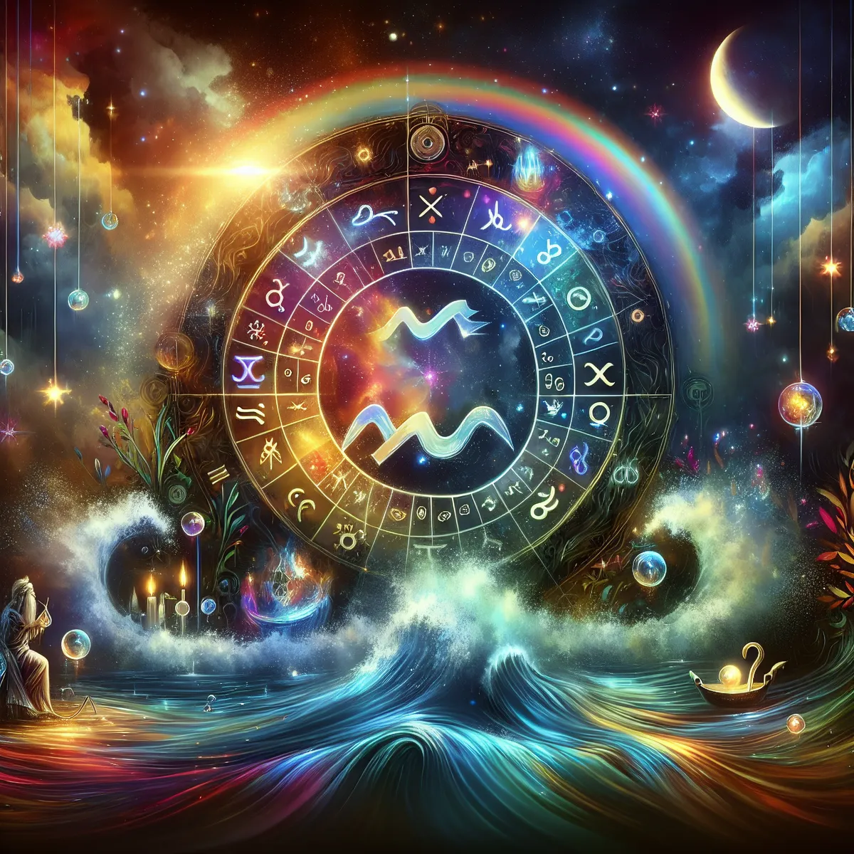 Újhold a Vízöntőben Astrology,For,Aquarius,Colourful,Magical,Mystic