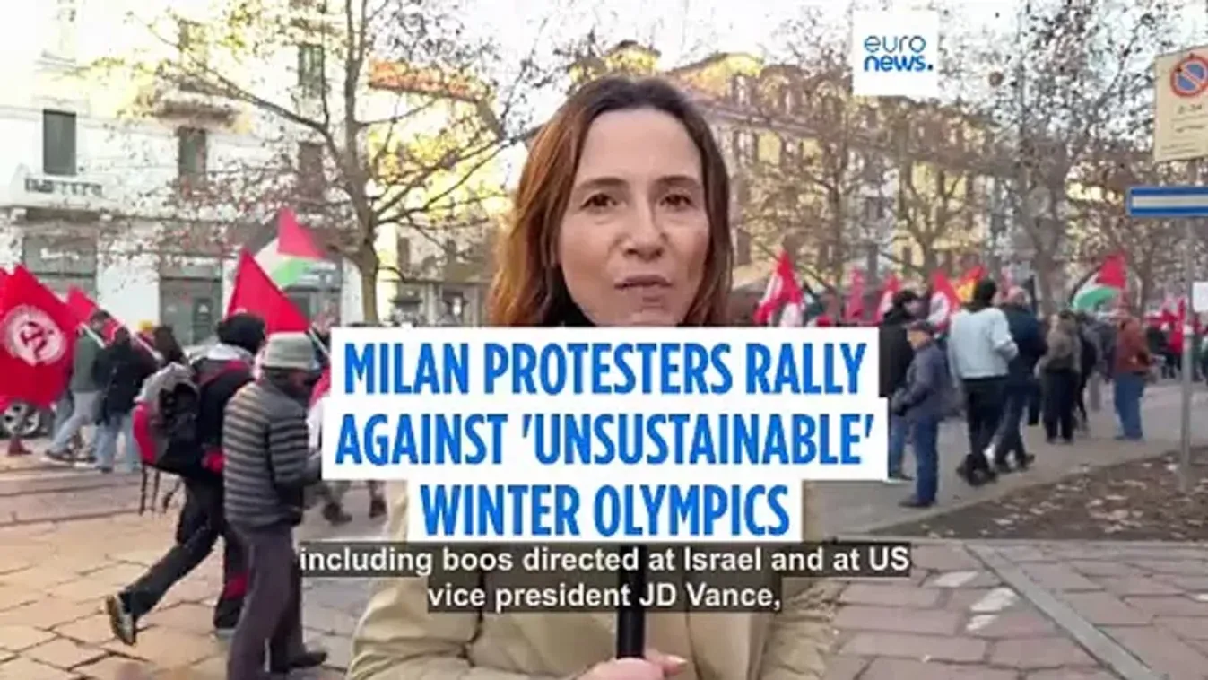 Milánóban az olimpia ellen tüntetők nekimentek a rendőröknek