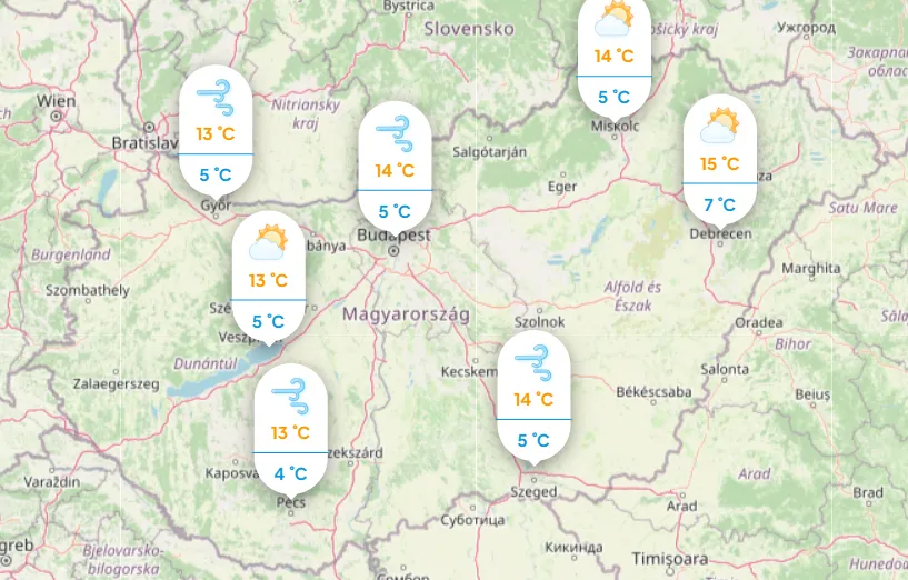 Továbbra is csapadékmentes az időjárás. 