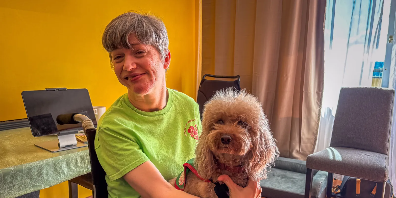 Segítőkutyája nélkül nem tudná ellátni magát Ágota