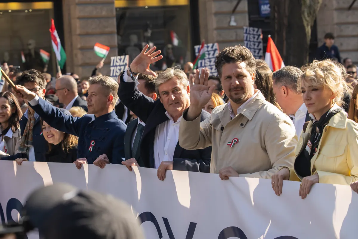 Magyar Péter a Nemzeti Meneten