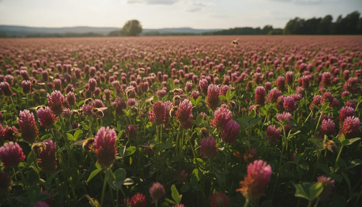 Gyógynövény mező ellen fényben.