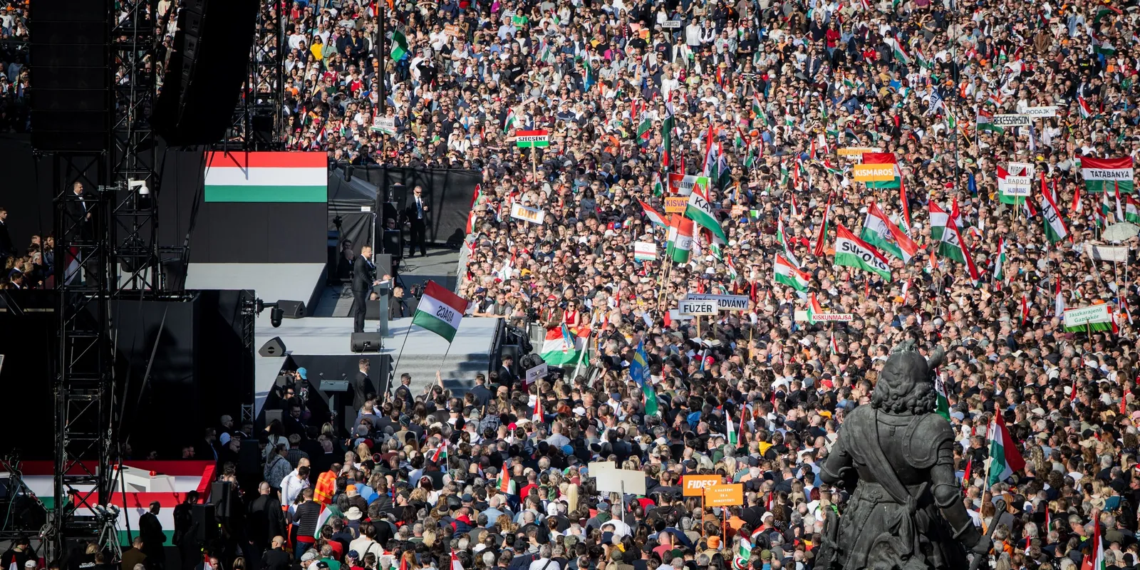 Drónvideón az eddigi legnagyobb Békemenet!