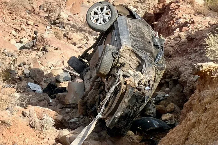 brutális baleset a kanyonban