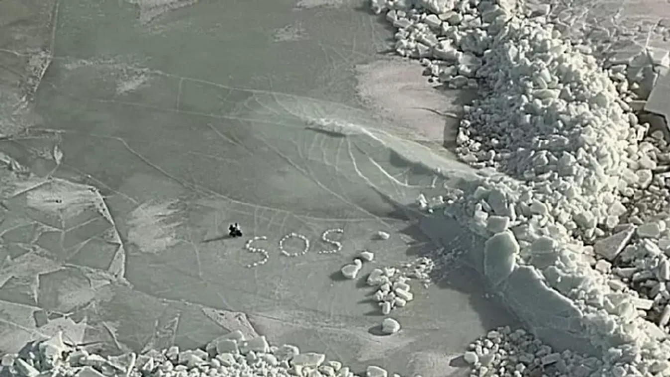 Óriási jégtáblán rekedt két német túrázó a Balti-tengeren