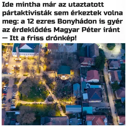 Magyar Péter bonyhádi beszédére mintha már az utaztatott aktivisták sem érkeztek volna meg.