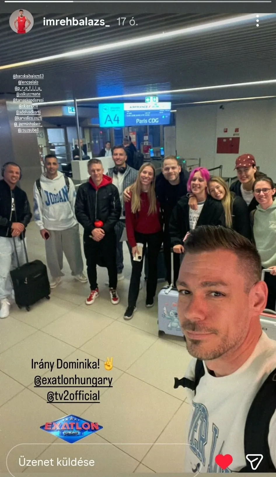 Az Exatlon Bajokcsapatával utazott el Imreh Balázs. 