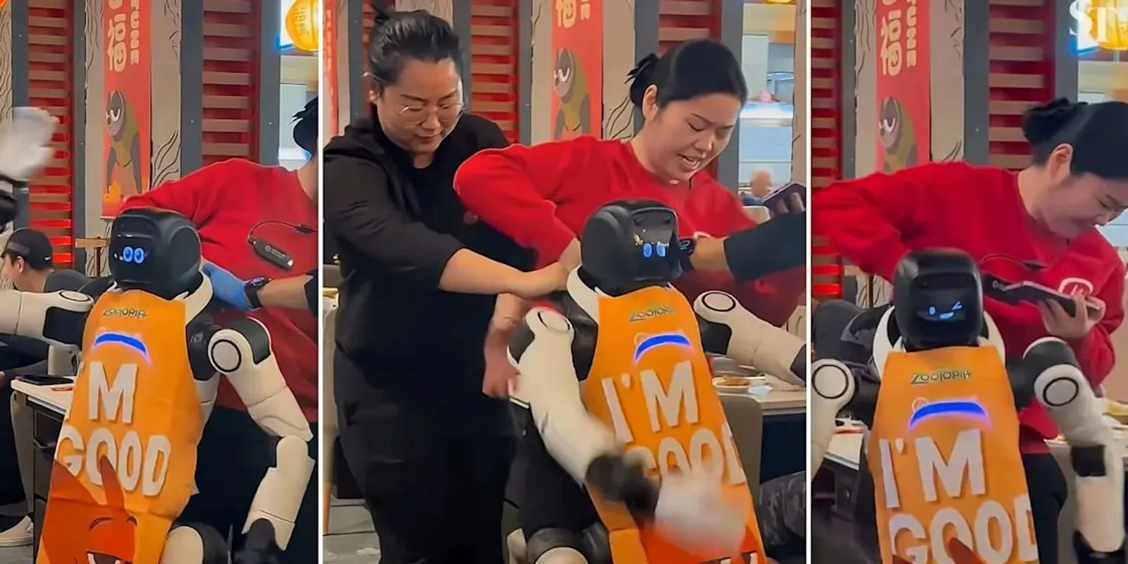 Törni-zúzni kezdett: bekattant a robotpincér az étteremben