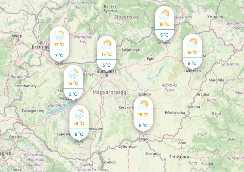 Marad a tavaszias idő, de csapadék is érkezik.