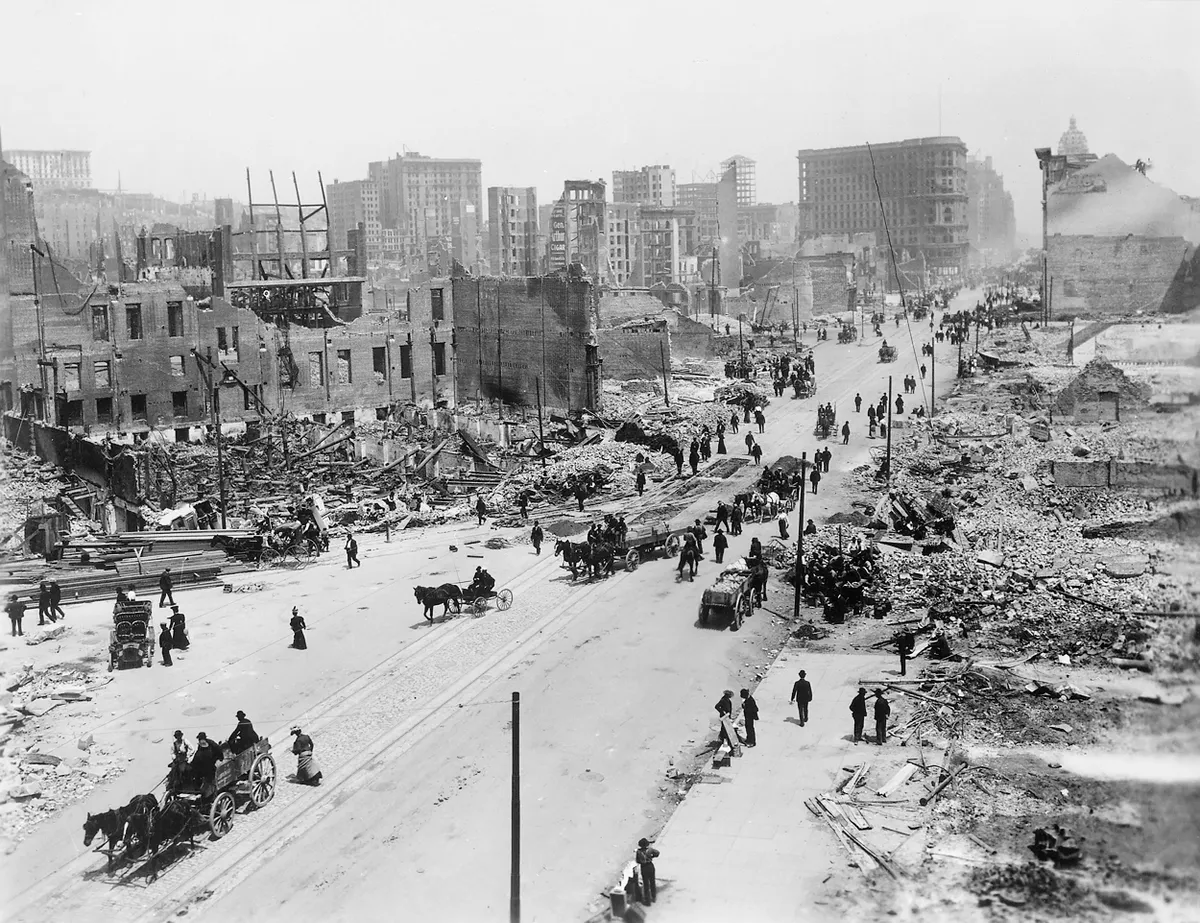 San Franció-i földrengés: 1906. április 18-án egy egész város omlott össze