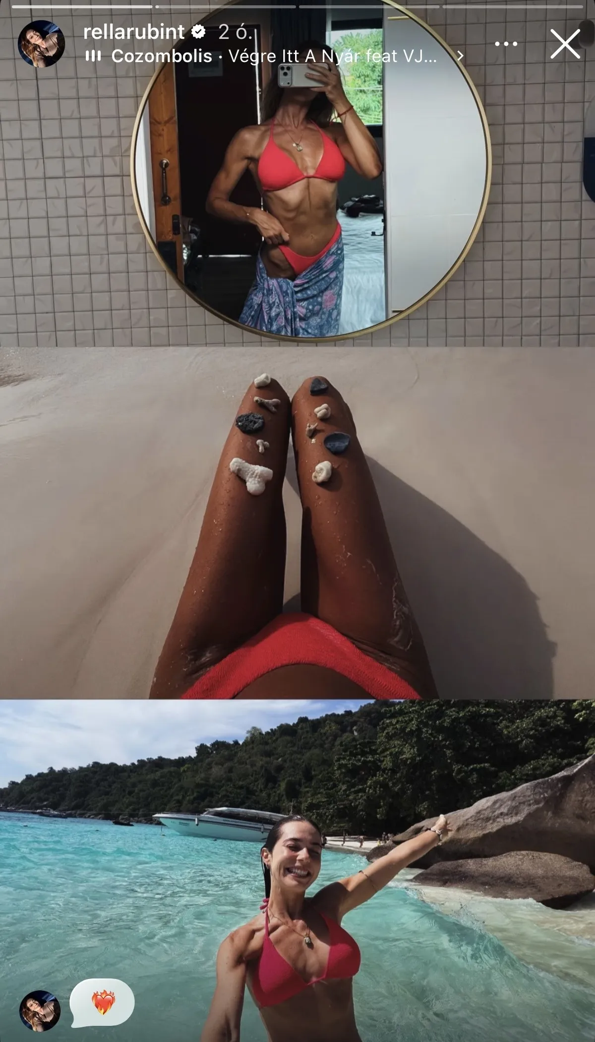 Rubint Rella bikiniben