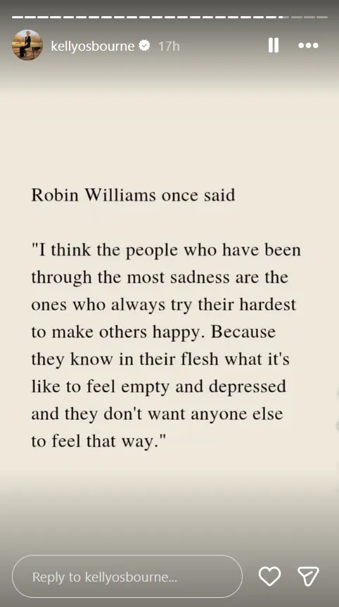 Robin William szavait idézte Kelly