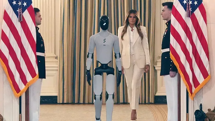 Melania Trump egy humanoid robottal sétált be a Fehér Házba