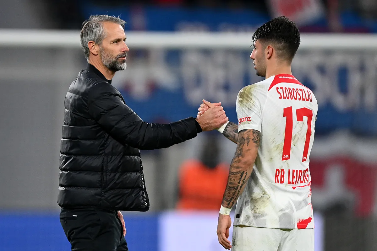 Marco Rose és Szoboszlai Dominik