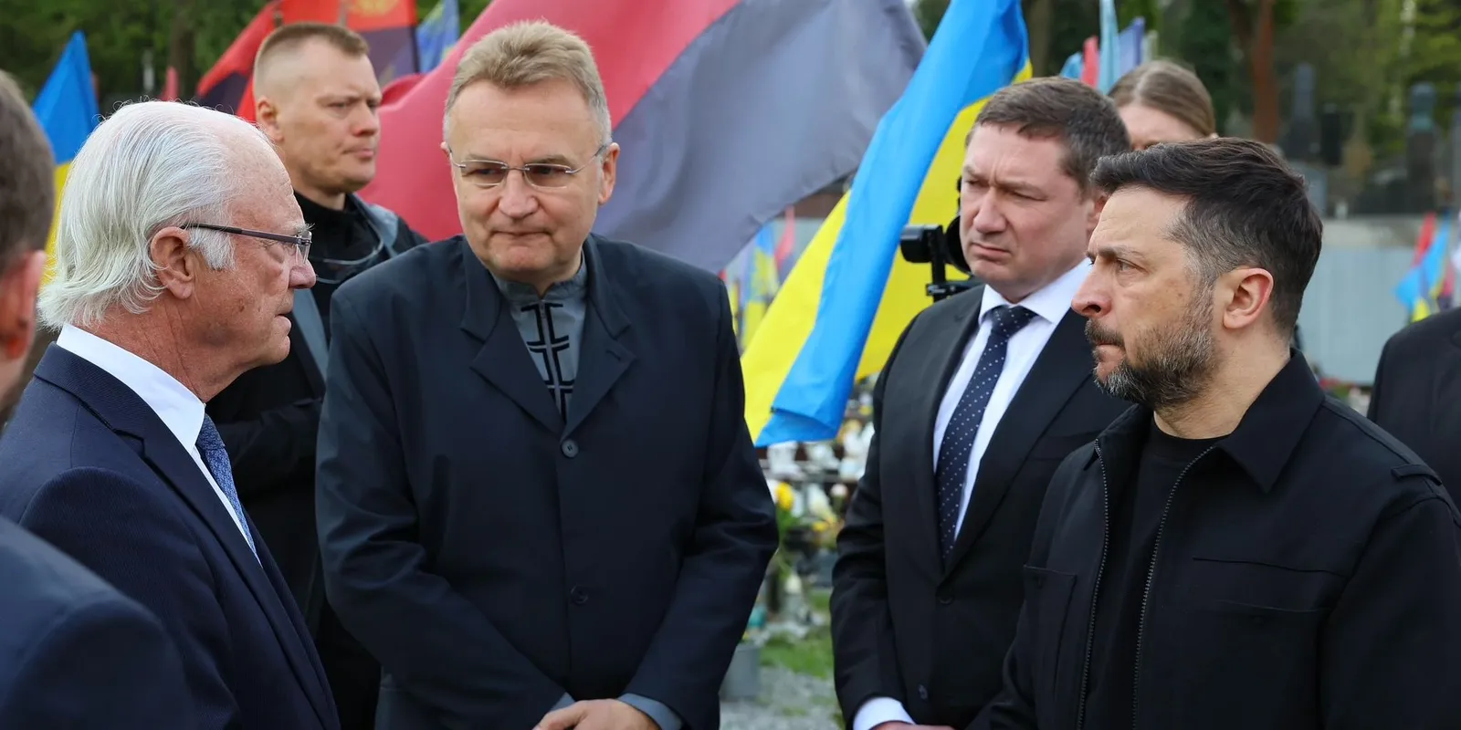 "Vészhelyzeted" - így köszöntötték a svéd királyt Ukrajnában