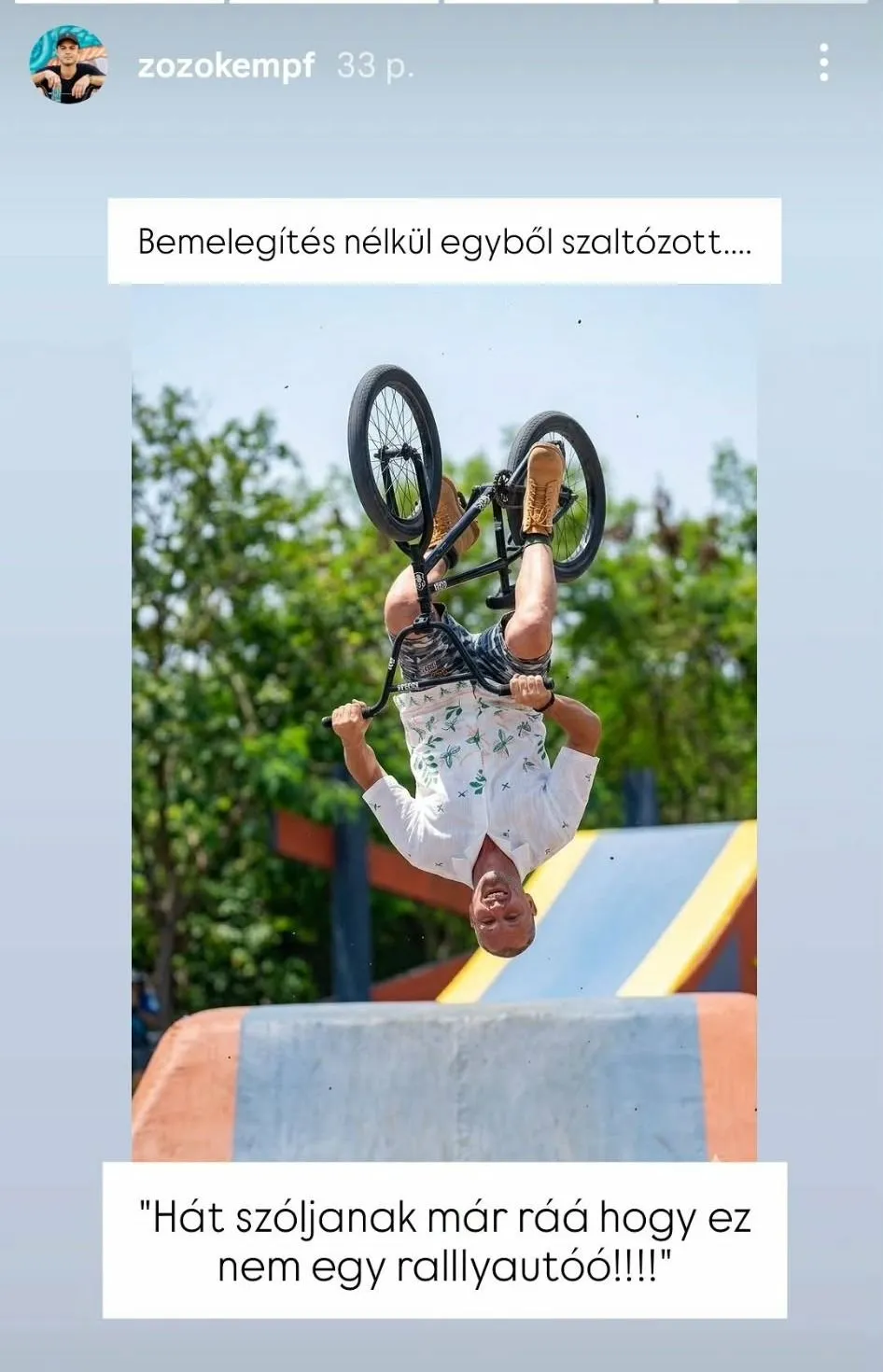 Így szaltózik Palik László az IA szerint. 