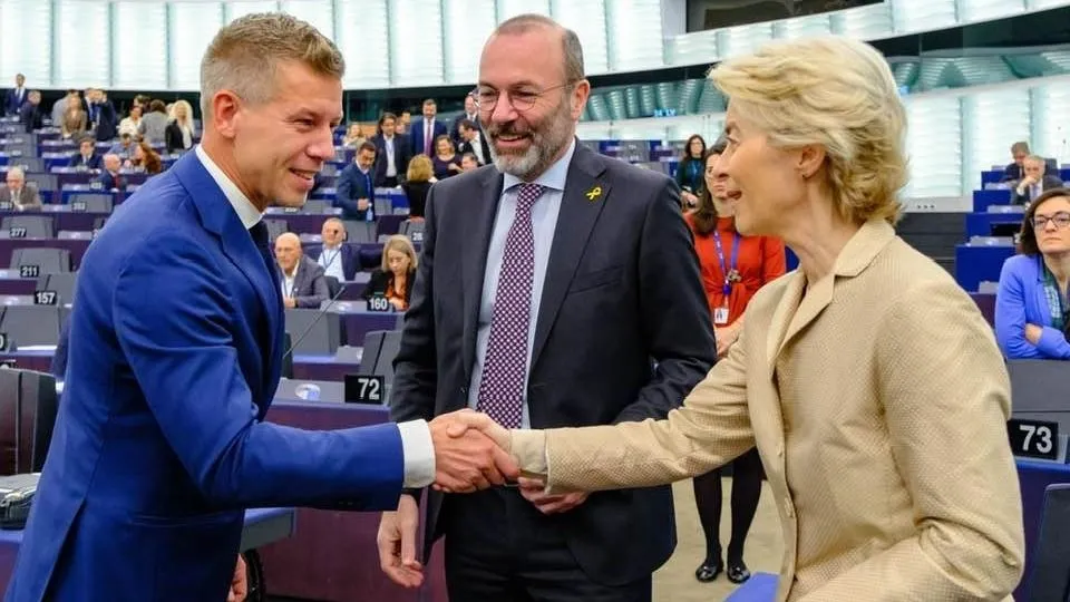 Ursula von der Leyen és Magyar Péter