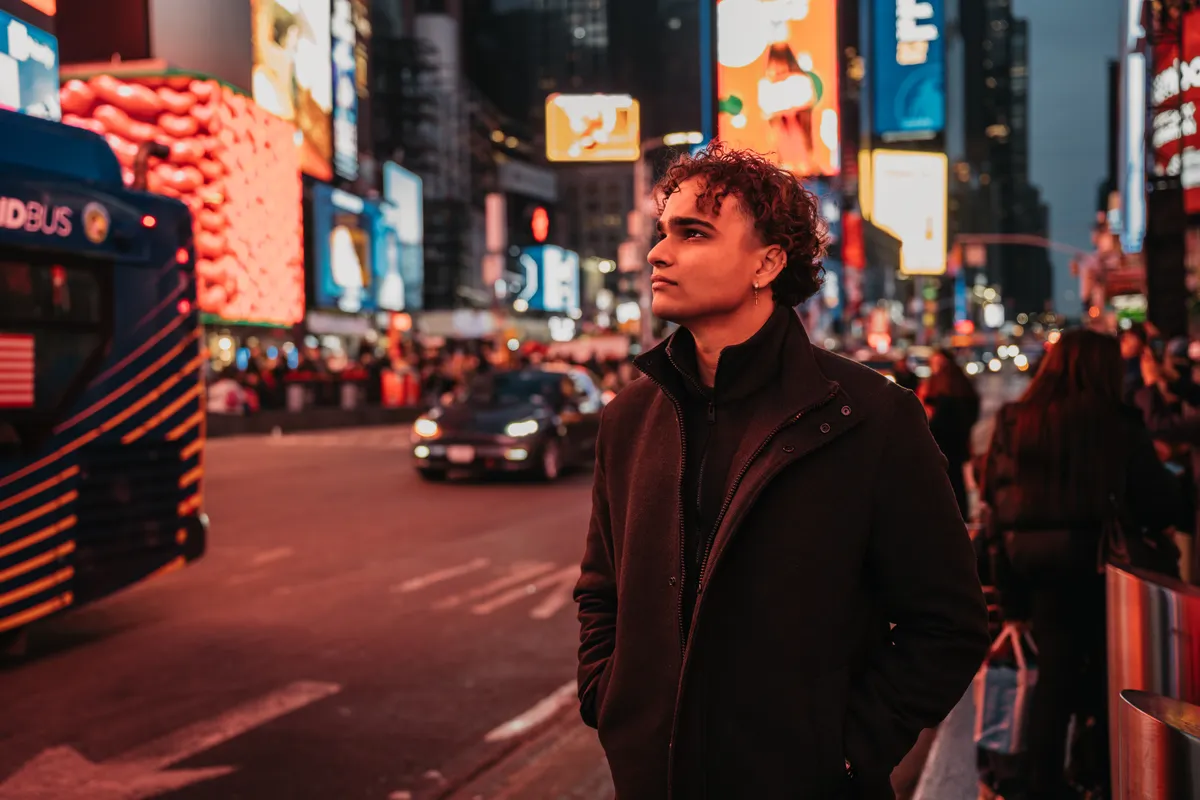 Kökény Danit lenyűgözték az éjszakai New York fényei.