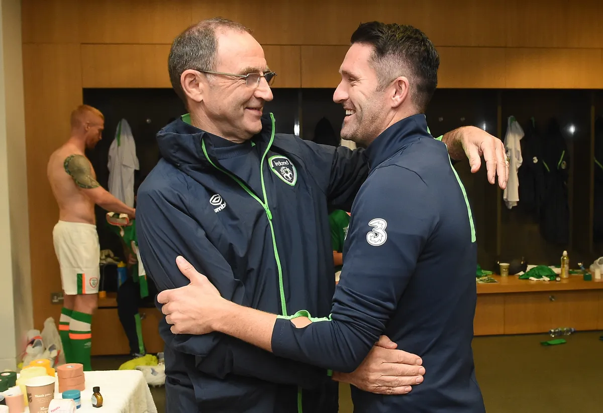 Martin O'Neill (balra) a méltó utódát látná egykori válogatottbeli játékosában, Robbie Keane-ben a Celtic edzőjeként