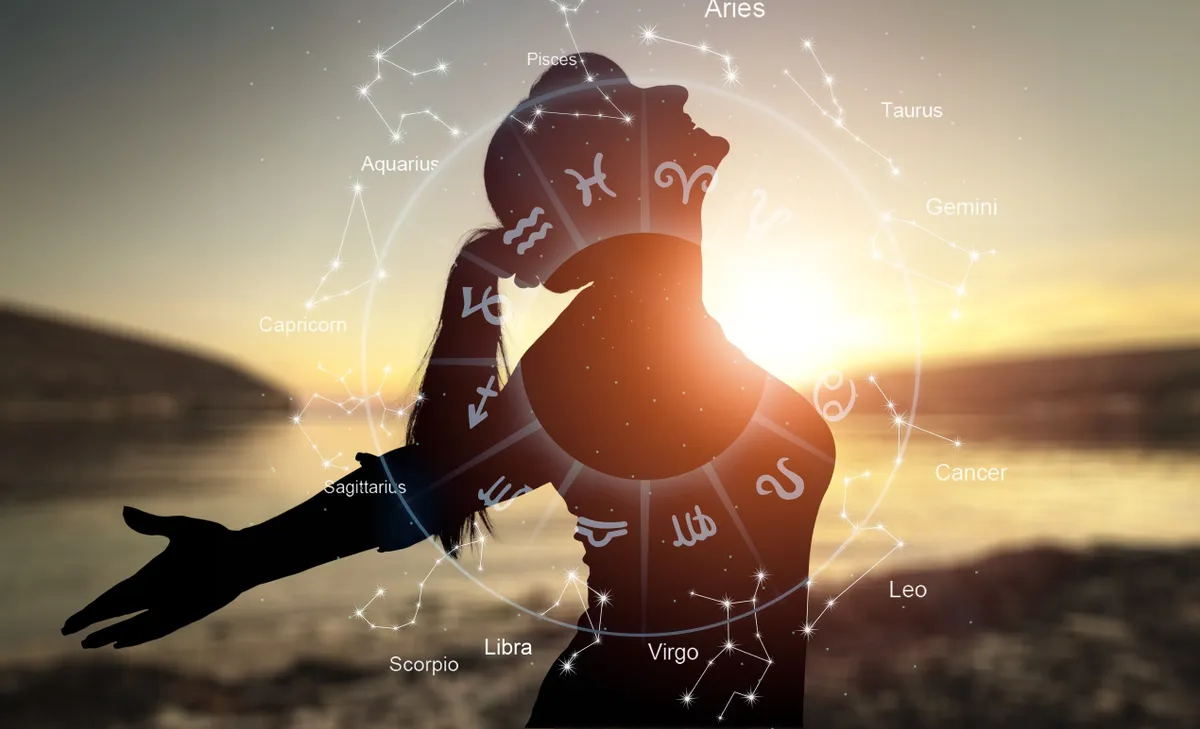 3 csillagjegy Concept,Of,Horoscope,,Happy,Person,And,Zodiac,Sign