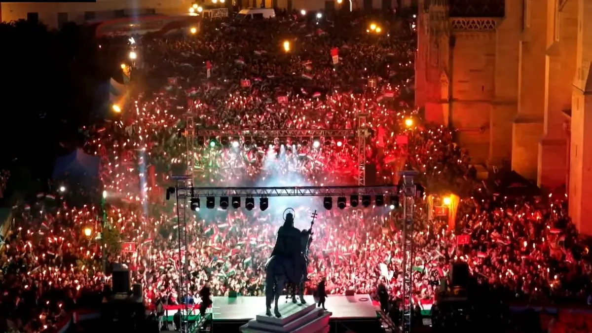 Választás 2026-Orbán Viktor záróünnepség szentháromság tér