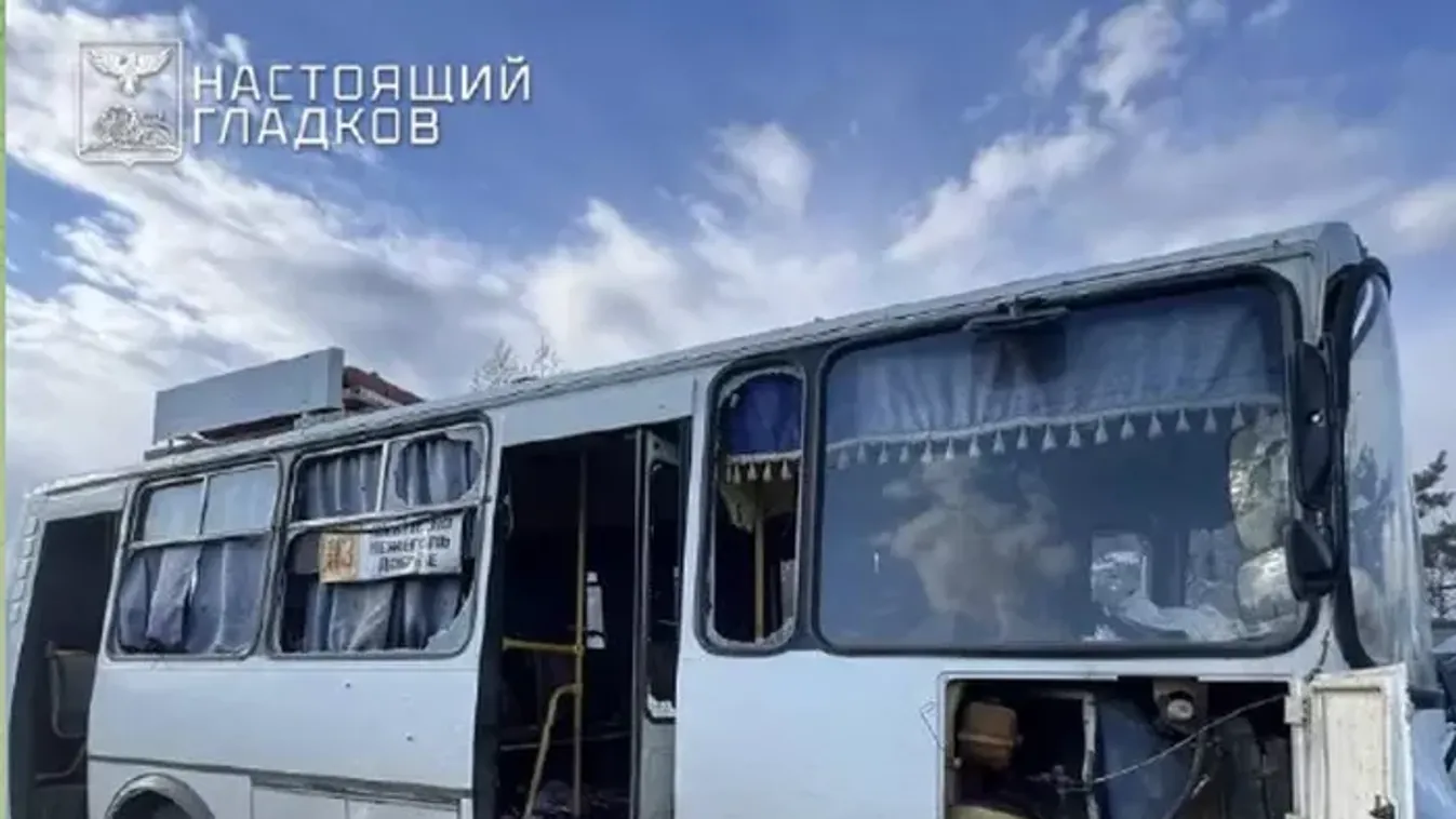 Egy buszra lőttek az ukránok Belgorodban