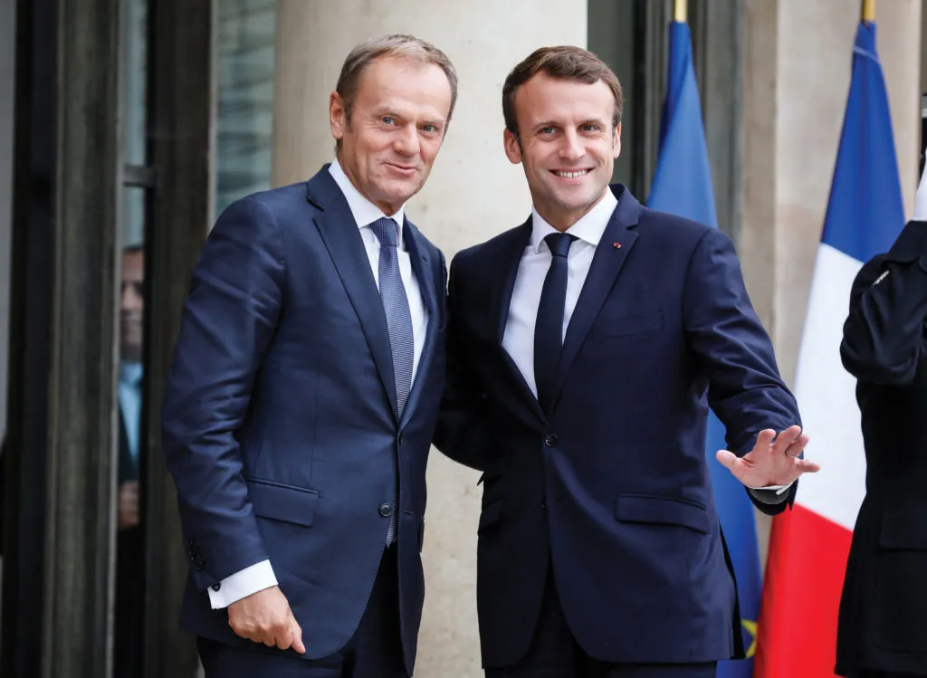 Donald Tusk at the Elysee Palace